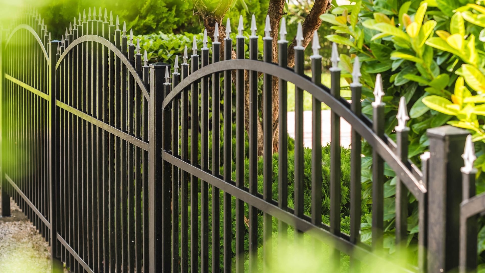 fence black iron fence